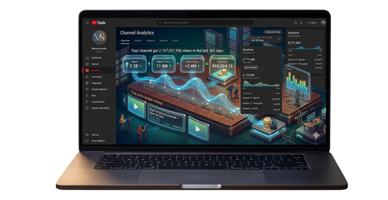 Illustration of global content distribution